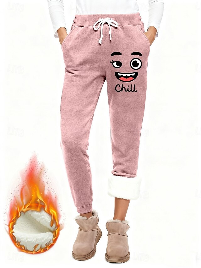 Women's Sweatpants Fleece Pants Slacks Vacation Fashion