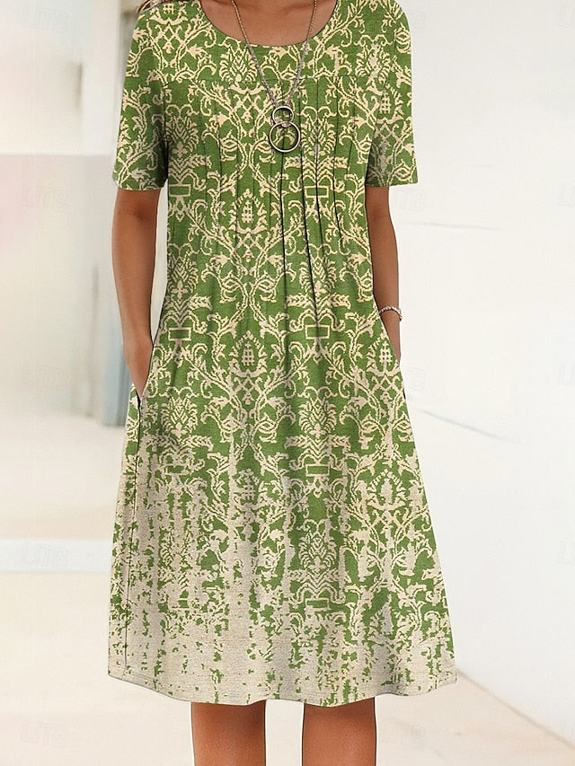 Women's Midi Dress Shift Dress Vacation Casual Daily