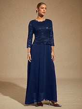 Women's Midi Dress Chiffon Dress A Line Dress Elegant