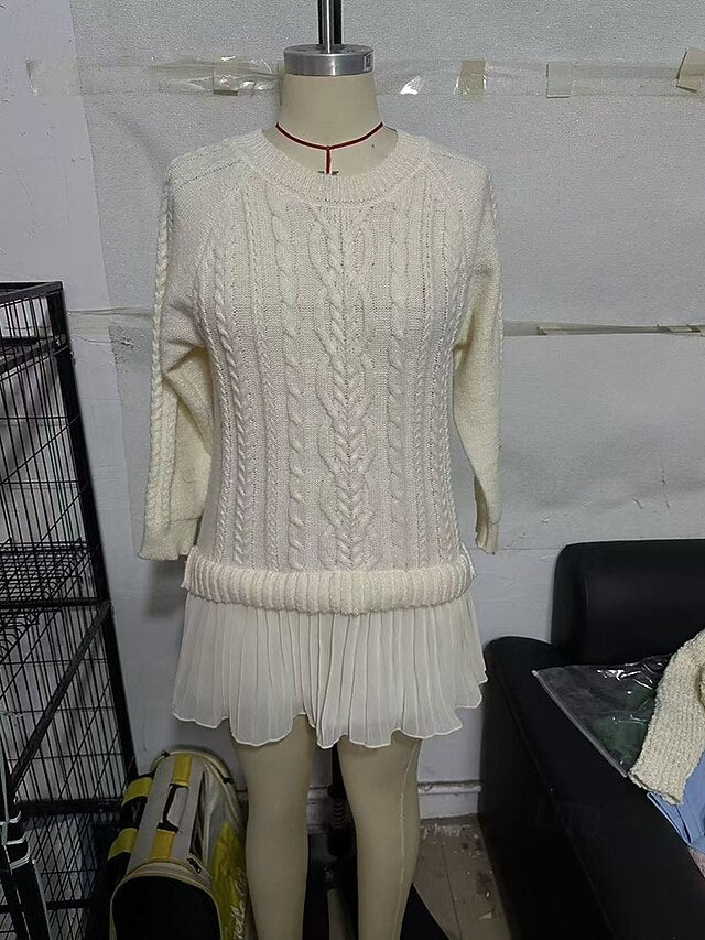 Women's Mini Dress Sweater Dress Casual Dress Elegant