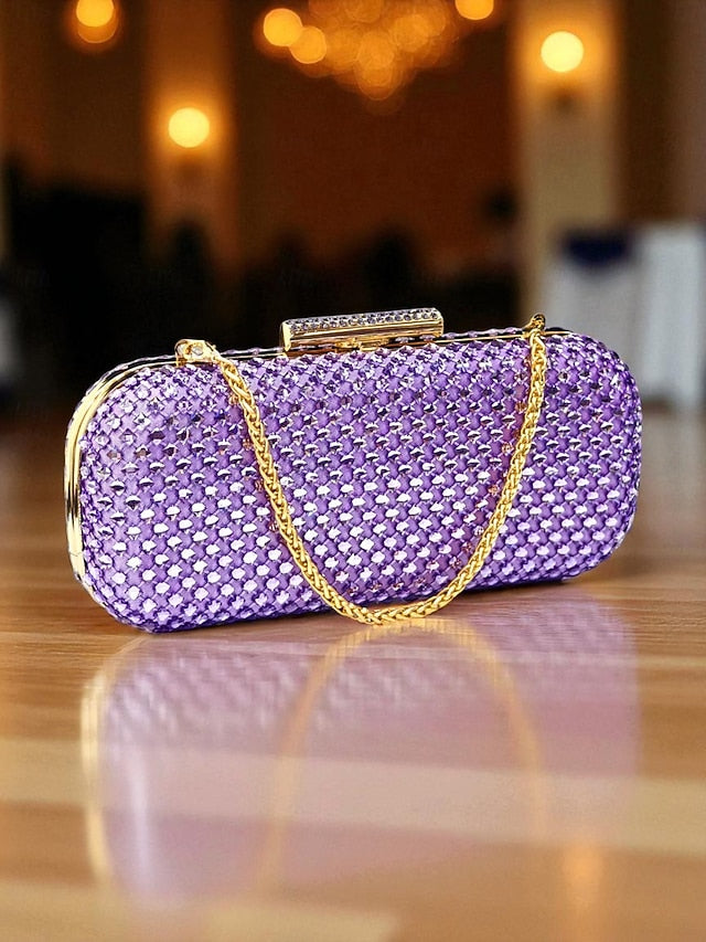 and Women's Set Green Matching Heels Bag Rhinestone Clutch