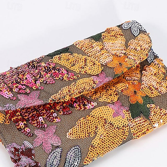 Clutch Women's Embroidered Handheld Floral - Bag Evening