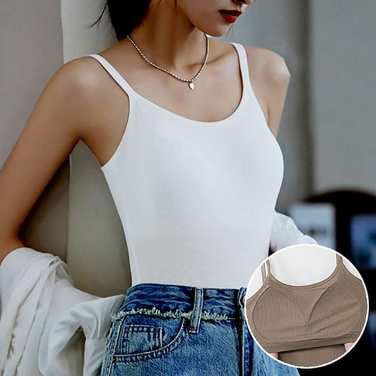 Women's Camisole Tank Top Basic Sleeveless Regular Tops
