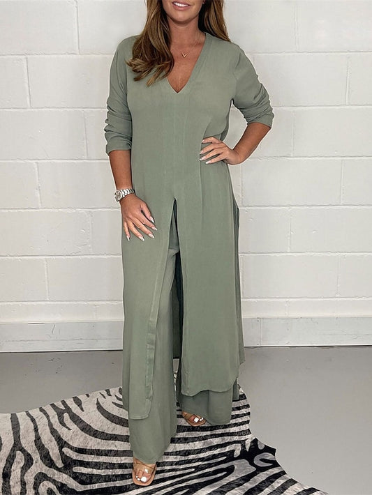 Women's Pajamas Pajama Top and Pant Sets 2 Pieces Pure