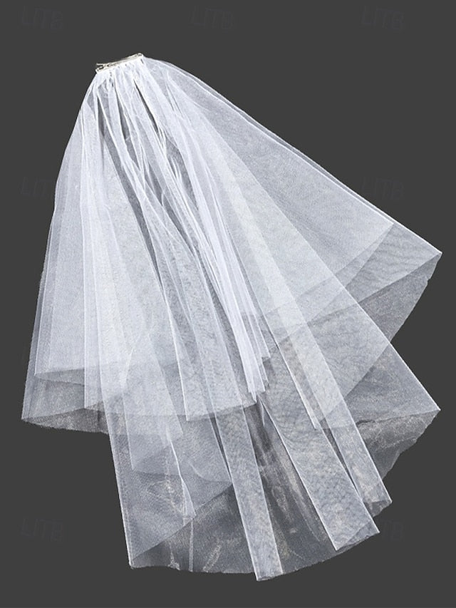 Two-Layer – Bridal Tulle Elegant Classic Soft with Veil
