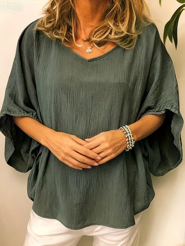 Women's Shirt Boho Shirt Blouse Plain Stylish Classic