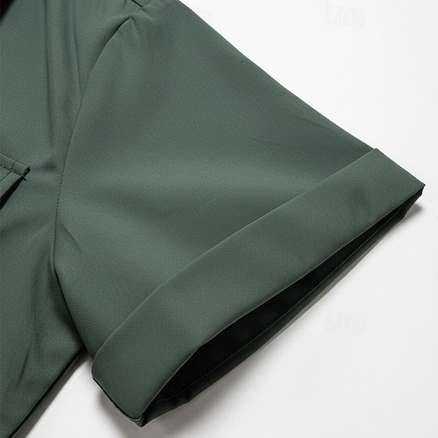 Women's Summer Shirt Dress Shirt Blouse Pocket Buttons