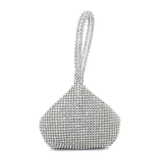 Crystal Elegant Evening Silver Women's Rhinestone Bag -