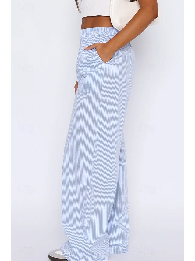 Women's Wide Leg Slacks Fashion Streetwear Full Length