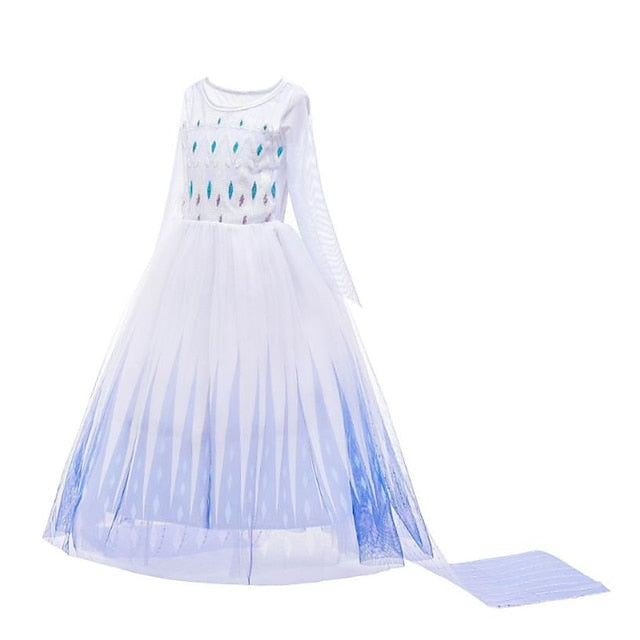 Elsa Cosplay Dress Movie Girl Flower Princess Girls'