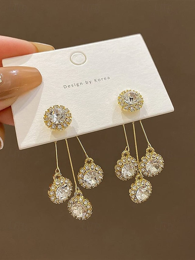 – Earrings for Crystal Sparkling Elegant Dangle Women