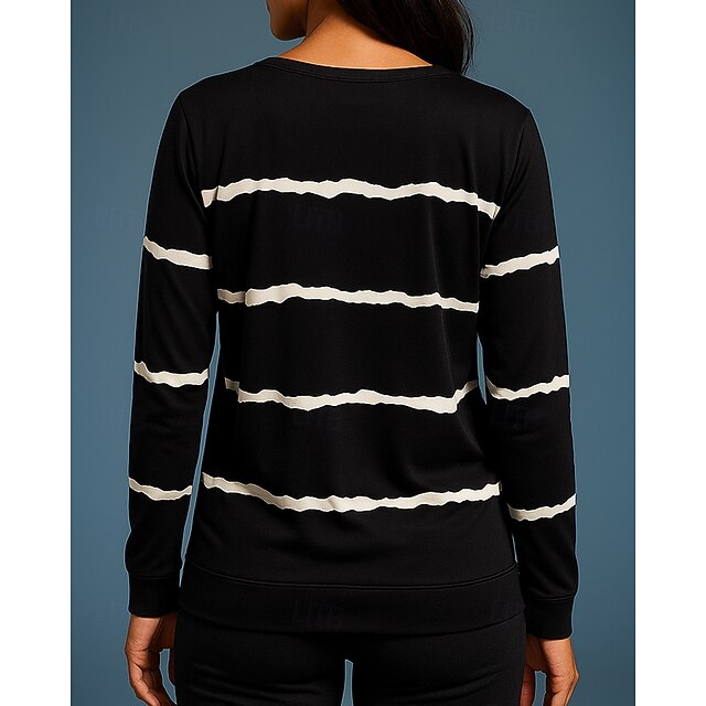 Women's Pullover Sweatshirt Casual Tops Half Zip Long