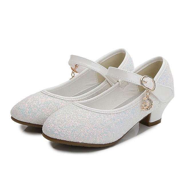 Jane Girls' Glitter Heel Low Sparkly Mary - Shoes