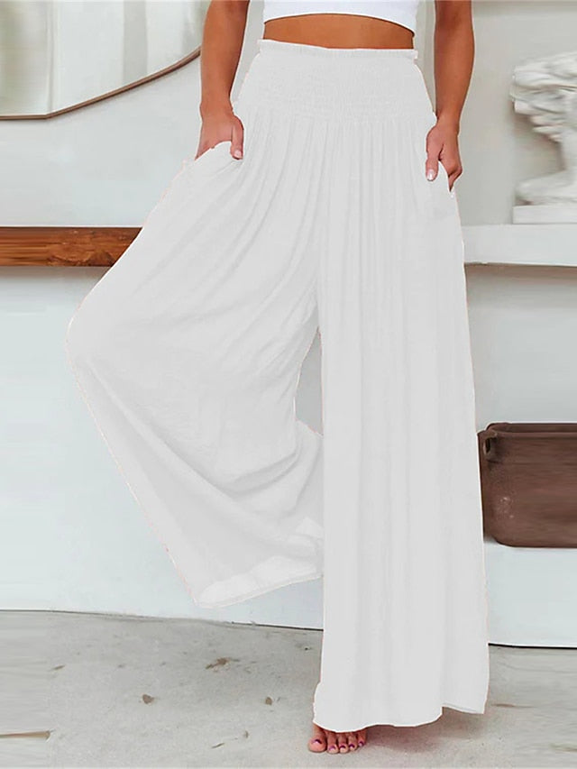 Women's Wide Leg Pants Trousers Vacation Simple Casual Full