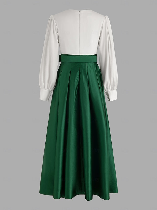 Evening Dress Floor A-Line High Gown Formal Split Wedding Guest