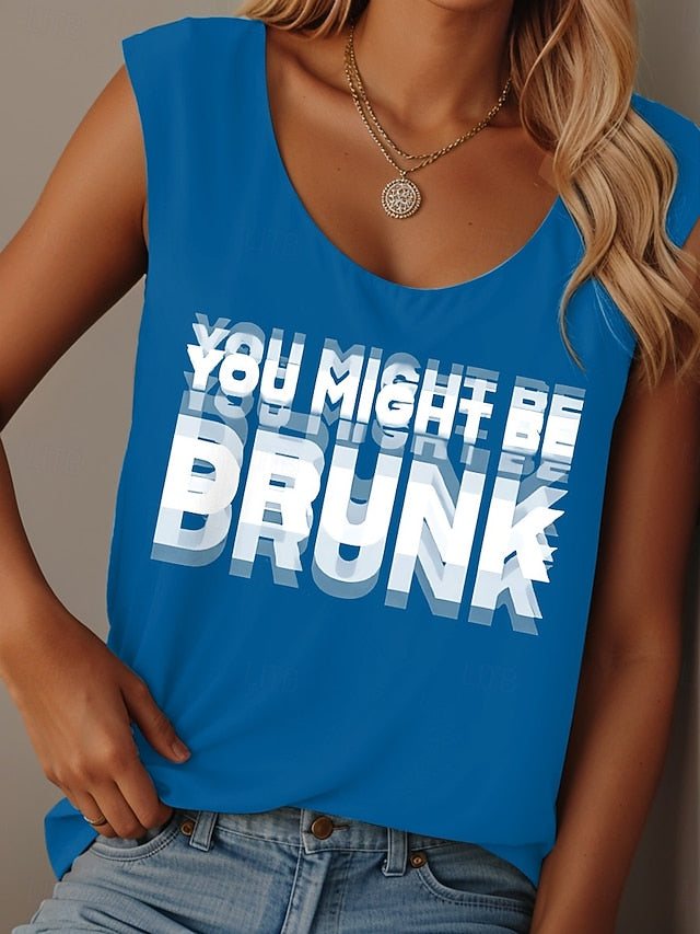 Women's Camisole Tank Top Print Graphic Letter Graffiti