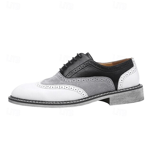 Oxford Men's Gatsby-Inspired Wingtip Shoes Spectator in