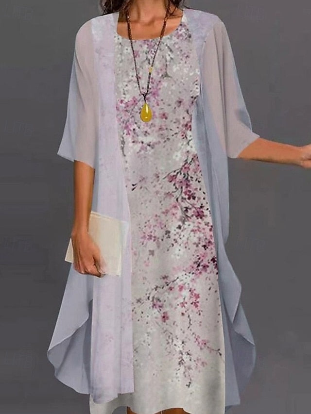 Women's Fashion Streetwear Skirt Sets 3/4 Length Sleeve