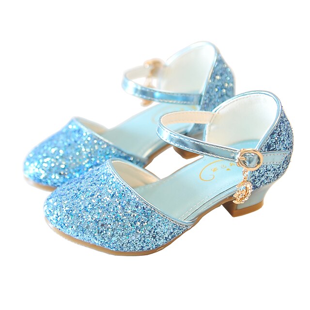 Glitters Little Rubber Shoes PU Heels Girls' Princess Party