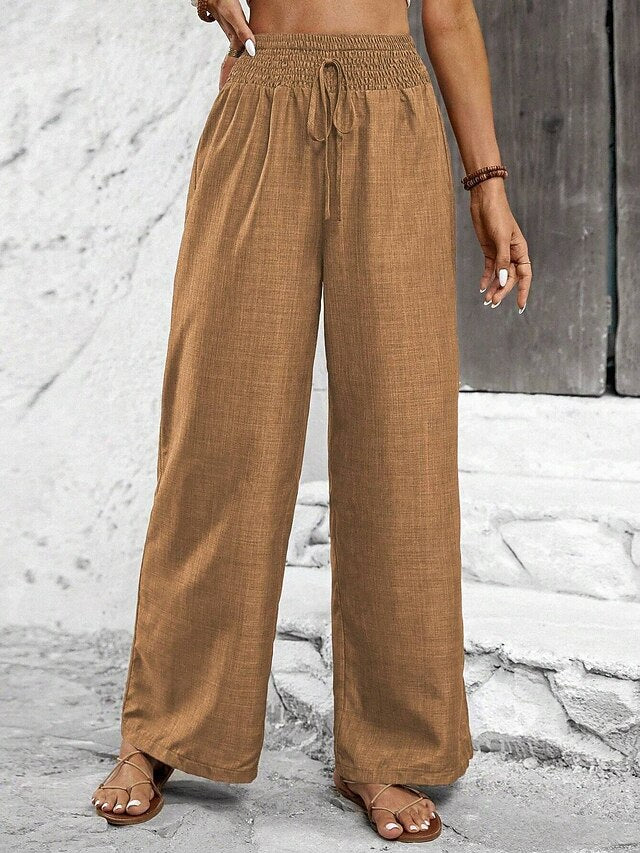 Women's Trousers Casual Pants Straight Vacation Fashion