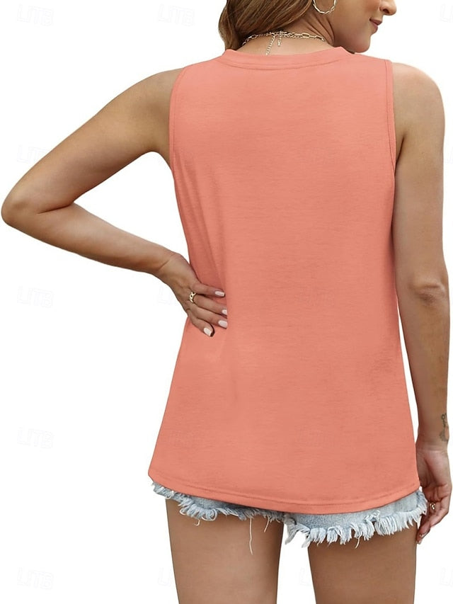 Women's Camisole Tank Top Solid Color Daily Casual