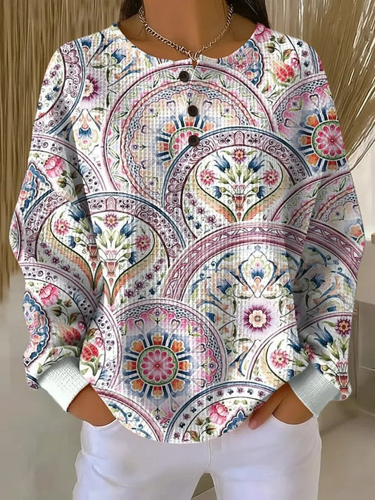 Women's Pullover Sweatshirt Floral Graphic Fashion Casual
