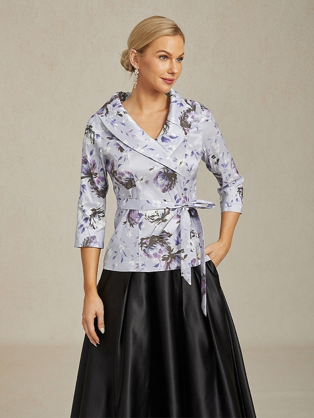 Women's Blouse Evening Tops Tie Front Solid Color Plain
