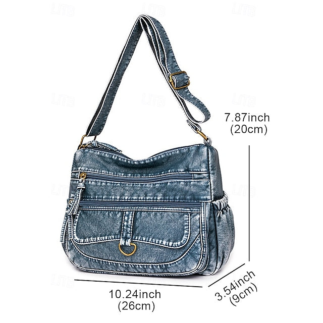 Crossbody Women's Vintage Faux Leather with Brown Bag