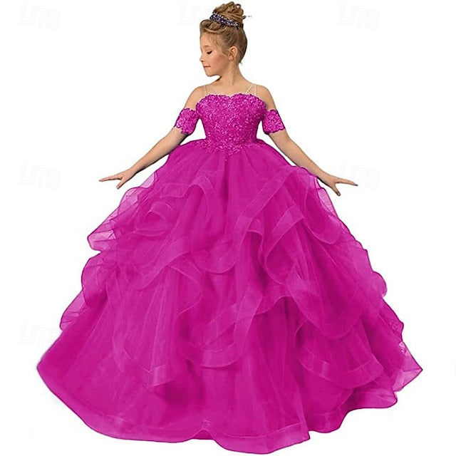 Girls' Princess Flower Dress Girl Kid's