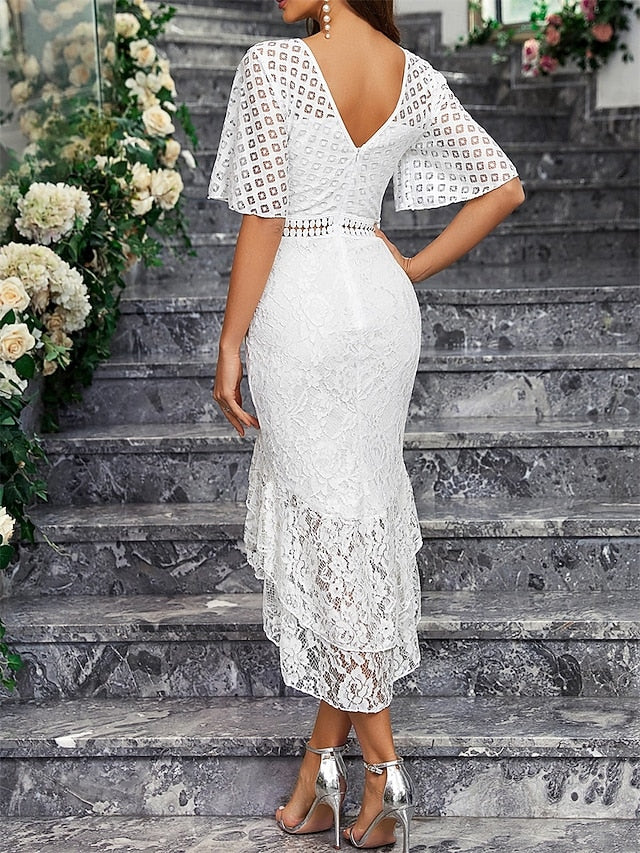 Dress the Party Elegant Mother of Simple Crew Neck Bride