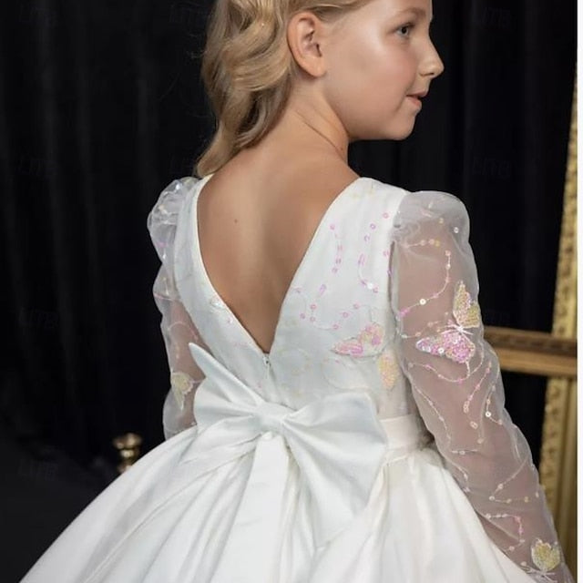 Communion Kids Girl Girls' First Flower Party Dress