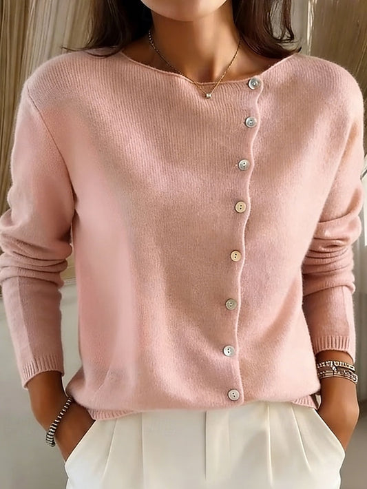 Women's Sweater Cardigan Elegant Streetwear Casual Solid