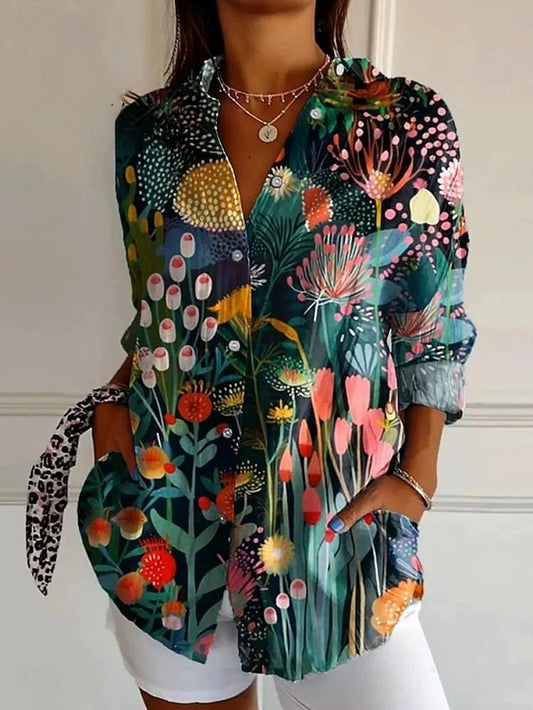 Women's Shirt Button Down Shirt Casual Shirt Beach Shirt
