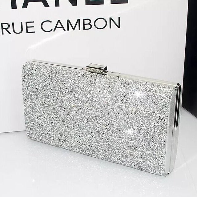 Glitter Women's Clutch Silver