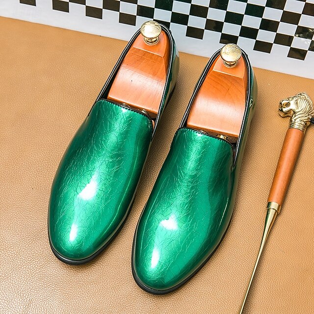 Slip-On Metallic Shiny – Men's Loafers Gold Fashionable