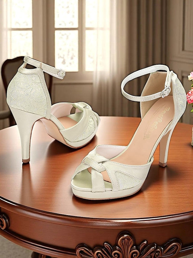 Peep Elegant Toe Pink Women's with Satin High Heel Sandals