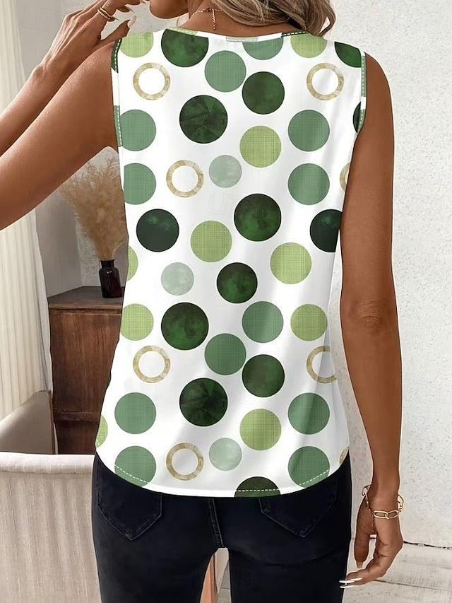 Women's Tank Top Graphic Geometric Abstract Elegant Vintage