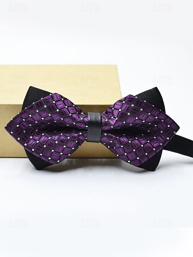 Pattern Christmas with Geometric Tie Bow Men's