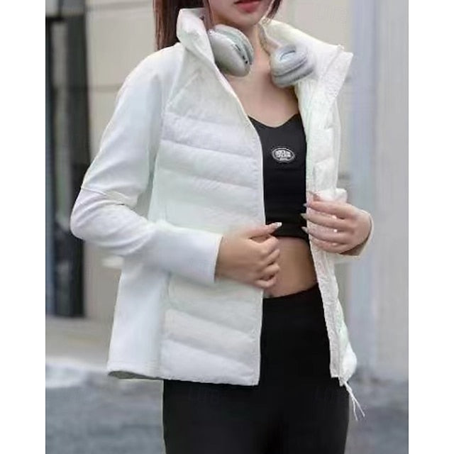 Women's Puffer Jacket outdoor coat Full Zip Long Sleeve Top