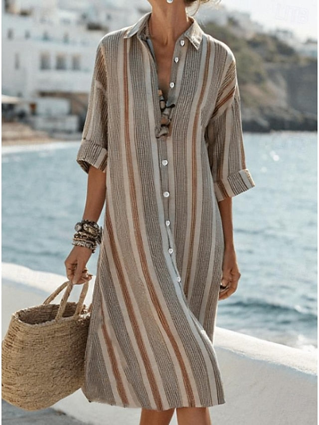 Women's Midi Dress T Shirt Dress Tee Dress Vacation