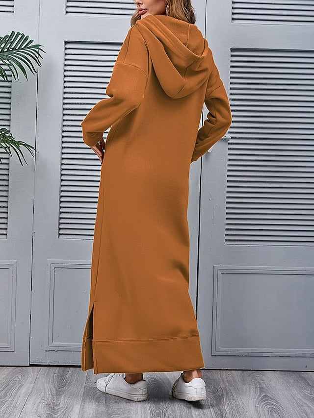 Women's Long Dress Maxi Dress Hoodie Dress Shift Dress