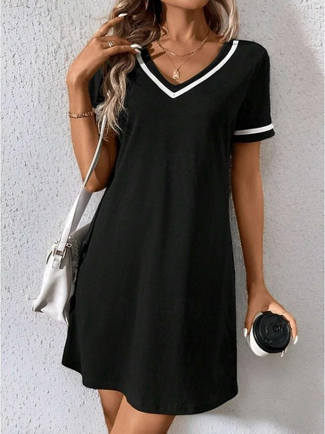 Women's Mini Dress A Line DressT Shirt Dress Tee Dress
