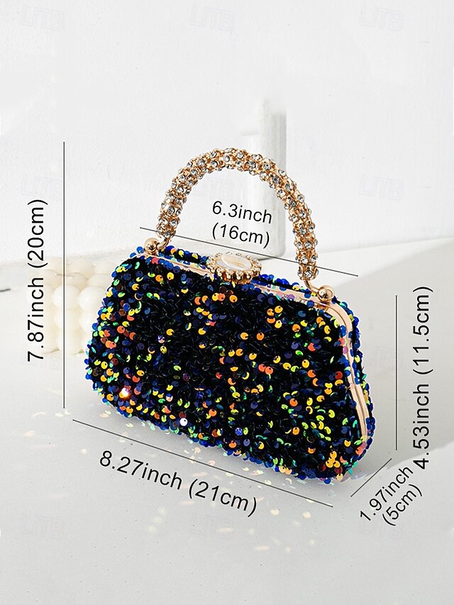 – Bag Clutch Women's Embellished Sequin Evening Vintage