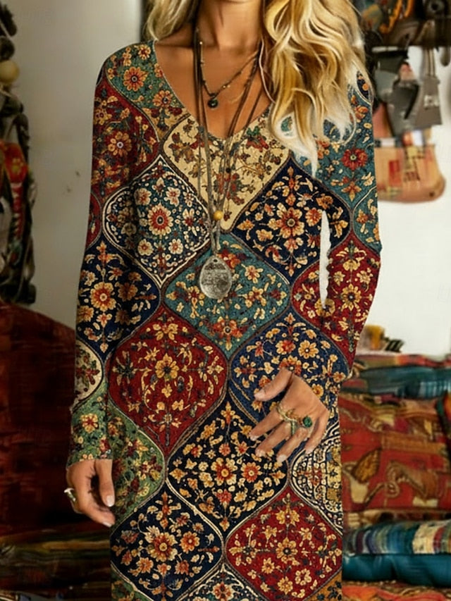 Women's Long Dress Maxi Dress Vintage Dress Casual Dress