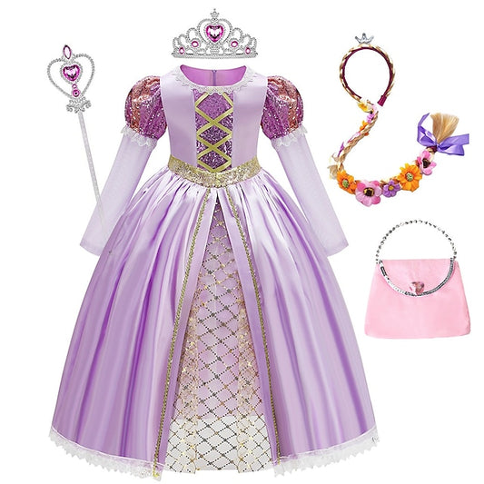 Sofia Theme Girl Princess Fairytale Dress Rapunzel Flower Party