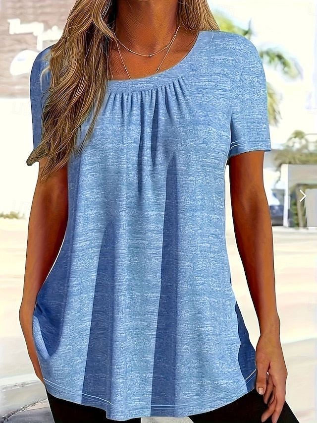 Women's T-Shirt  Solid Color Daily Stylish Casual Short