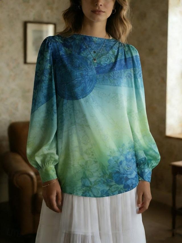 Women's Shirt Casual Shirt Blouse Print Graphic Geometric