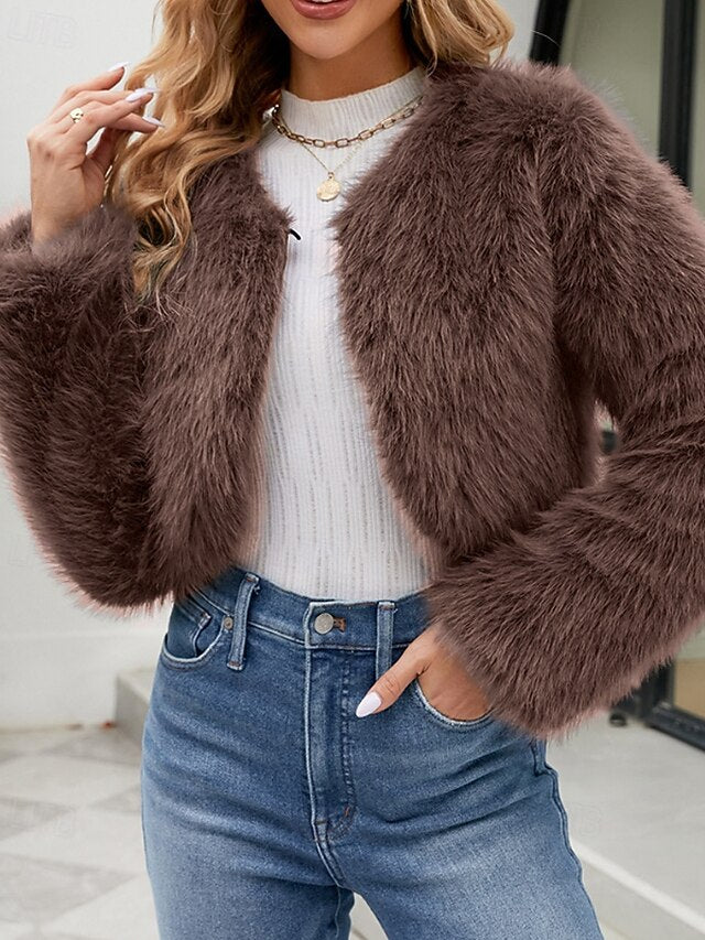 Faux Coat Warm Furs Comfortable Winter Fur Women's