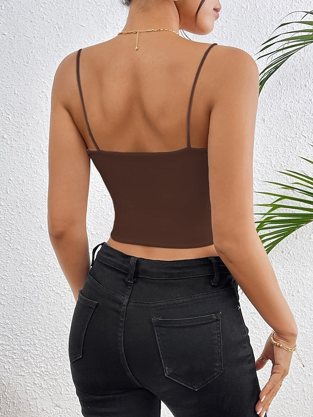 Women's Tank Top Blouse Camisole Tank Top Plain Stylish