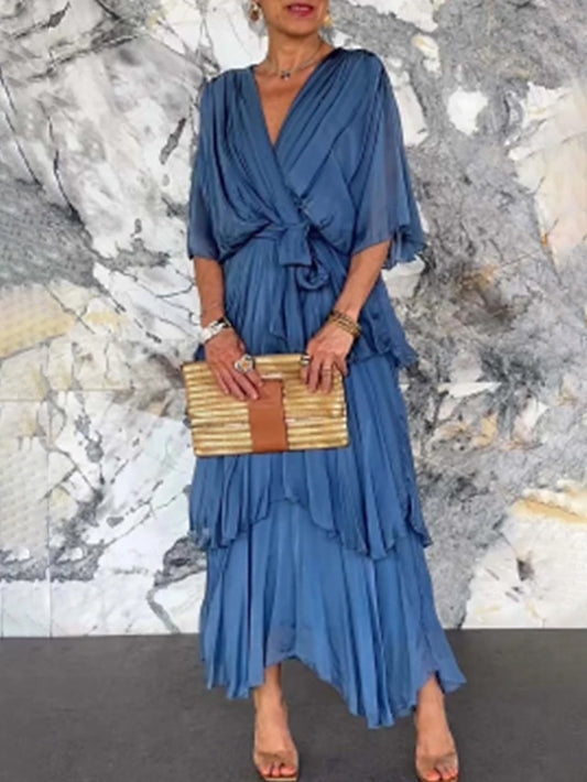 Women's Maxi Dress A Line Dress Solid Color Summer Dress